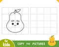 Copy the picture, education game for kids, Pear