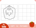 Copy the picture, education game for kids, Red pepper