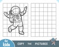 Copy the picture, game for children, Astronaut