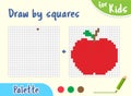 Copy the picture. Game for small children draw an Apple