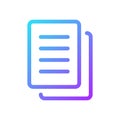 Copy pixel perfect gradient linear ui icon Royalty Free Stock Photo