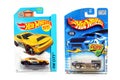 Odessa, Ukraine - November, 2017: A copy of real car. Hot Wheels. Kids toys. Machines. Toys on a white background Royalty Free Stock Photo