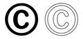 Copy right c symbol vector icon