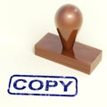 Copy Rubber Stamp Shows Duplicate Replicate Or Reproduce Royalty Free Stock Photo