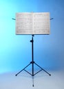 Music note stand. Royalty Free Stock Photo