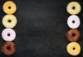 Copy Space of Donuts in Top View Royalty Free Stock Photo