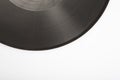 Copy space flat lay close up shot of a single old Soviet phonograph vinyl record on a white background Royalty Free Stock Photo