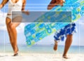 Copy Space Frame Summer Vacation Holiday Concept Royalty Free Stock Photo