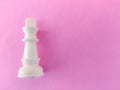 Copy space of white chess King isolated Royalty Free Stock Photo