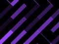 Diagonal purple rectangles and lines set against a black background create a geometric pattern Royalty Free Stock Photo