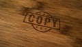 Copy stamp and stamping