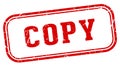 copy stamp. copy rectangular stamp on white background Royalty Free Stock Photo