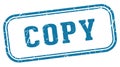 copy stamp. copy rectangular stamp on white background Royalty Free Stock Photo
