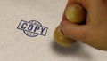 Copy stamp and stamping