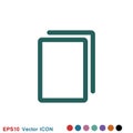 Copy vector icon. Duplicate app symbol. Creative UI item