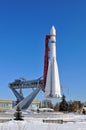 The copy of the Vostok rocket in the VDNH park, Moscow