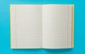 Copybook Mockup, Notebook on Office Desk with Copy Space for Text, Moleskin Template Royalty Free Stock Photo