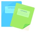 Copybooks color icon. School supply. Education stationery Royalty Free Stock Photo