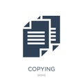 copying icon in trendy design style. copying icon isolated on white background. copying vector icon simple and modern flat symbol