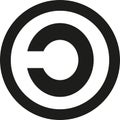 Copyleft icon vector Royalty Free Stock Photo