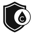 Copyleft symbol on black shield icon Royalty Free Stock Photo