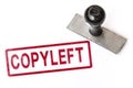 Copyleft word stamp Royalty Free Stock Photo