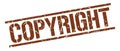 copyright brown grunge square vintage stamp Royalty Free Stock Photo