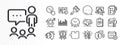 Copyright, Creativity and Internet line icons for web app. Pictogram icon. Glare of light icons. Vector Royalty Free Stock Photo