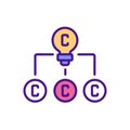 Copyright in derivative works RGB color icon Royalty Free Stock Photo