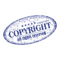 Copyright grunge rubber stamp