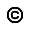 Copyright icon. C letter in a circle.