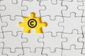 Copyright icon on missing puzzle piece