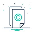 Mix icon for Copyright, possess and take Royalty Free Stock Photo