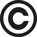 Copyright icon vector