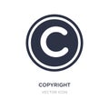 copyright icon on white background. Simple element illustration from Content concept Royalty Free Stock Photo