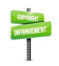 copyright infringement sign illustration.