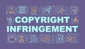 Copyright infringement word concepts banner