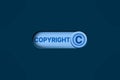 Copyright and intellectual property logo concept.