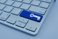 Copyright key icon on modern computer keyboard button, Copyright Royalty Free Stock Photo