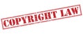 Copyright law red stamp Royalty Free Stock Photo