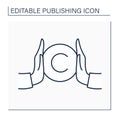 Copyright line icon