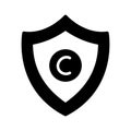 Copyright protection, copyright, protection, security fully editable vector icons Royalty Free Stock Photo