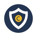 Copyright protection, copyright, protection, security fully editable vector icons Royalty Free Stock Photo