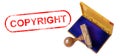 COPYRIGHT Rubber Stamp Royalty Free Stock Photo