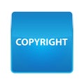 Copyright shiny blue square button