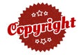 copyright sign. copyright vintage retro label. Royalty Free Stock Photo