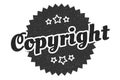 copyright sign. copyright vintage retro label. Royalty Free Stock Photo