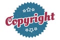 copyright sign. copyright vintage retro label. Royalty Free Stock Photo