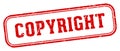 copyright stamp. copyright rectangular stamp on white background Royalty Free Stock Photo