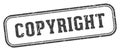 copyright stamp. copyright rectangular stamp on white background Royalty Free Stock Photo